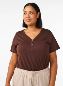 FLASH - T-Shirt mit Knopfleiste