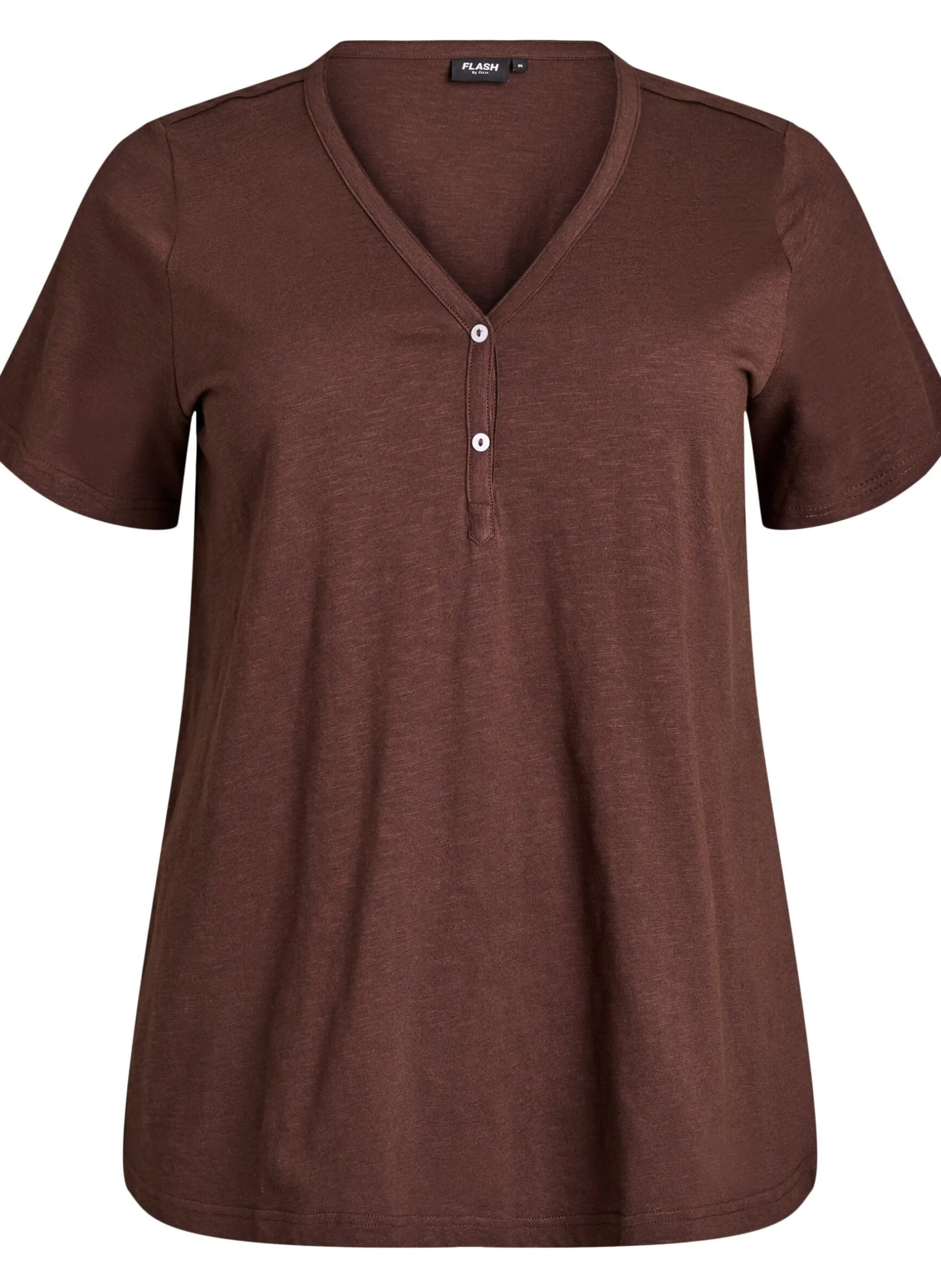 FLASH - T-Shirt mit Knopfleiste