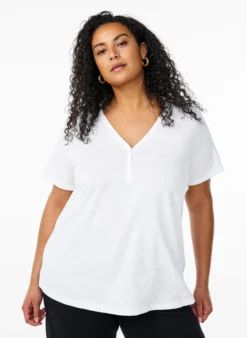 FLASH - T-Shirt mit Knopfleiste