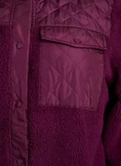 Fleecejacke mit gesteppten Details