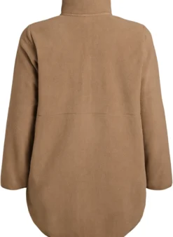 Fleecejacke mit hohem Kragen und Reißverschluss