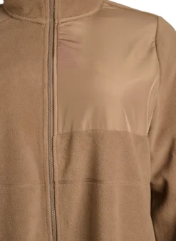 Fleecejacke mit hohem Kragen und Reißverschluss
