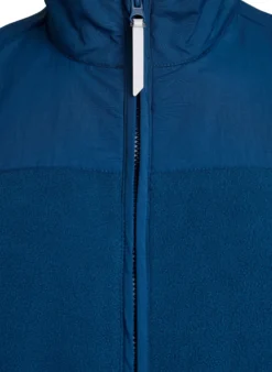 Fleeceweste mit hohem Kragen und Taschen