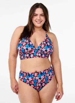 Geblümte Brazilian-Bikinihose