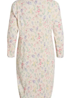 Geblümtes Kleid mit gewellter Textur
