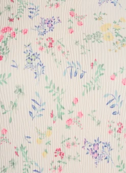 Geblümtes Kleid mit gewellter Textur