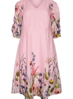 Geblümtes Midikleid mit Empire-Taille