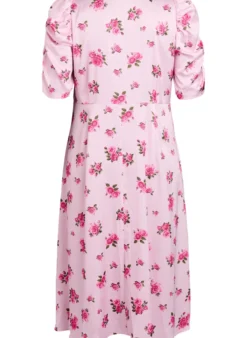 Geblümtes Midikleid mit Puffärmeln