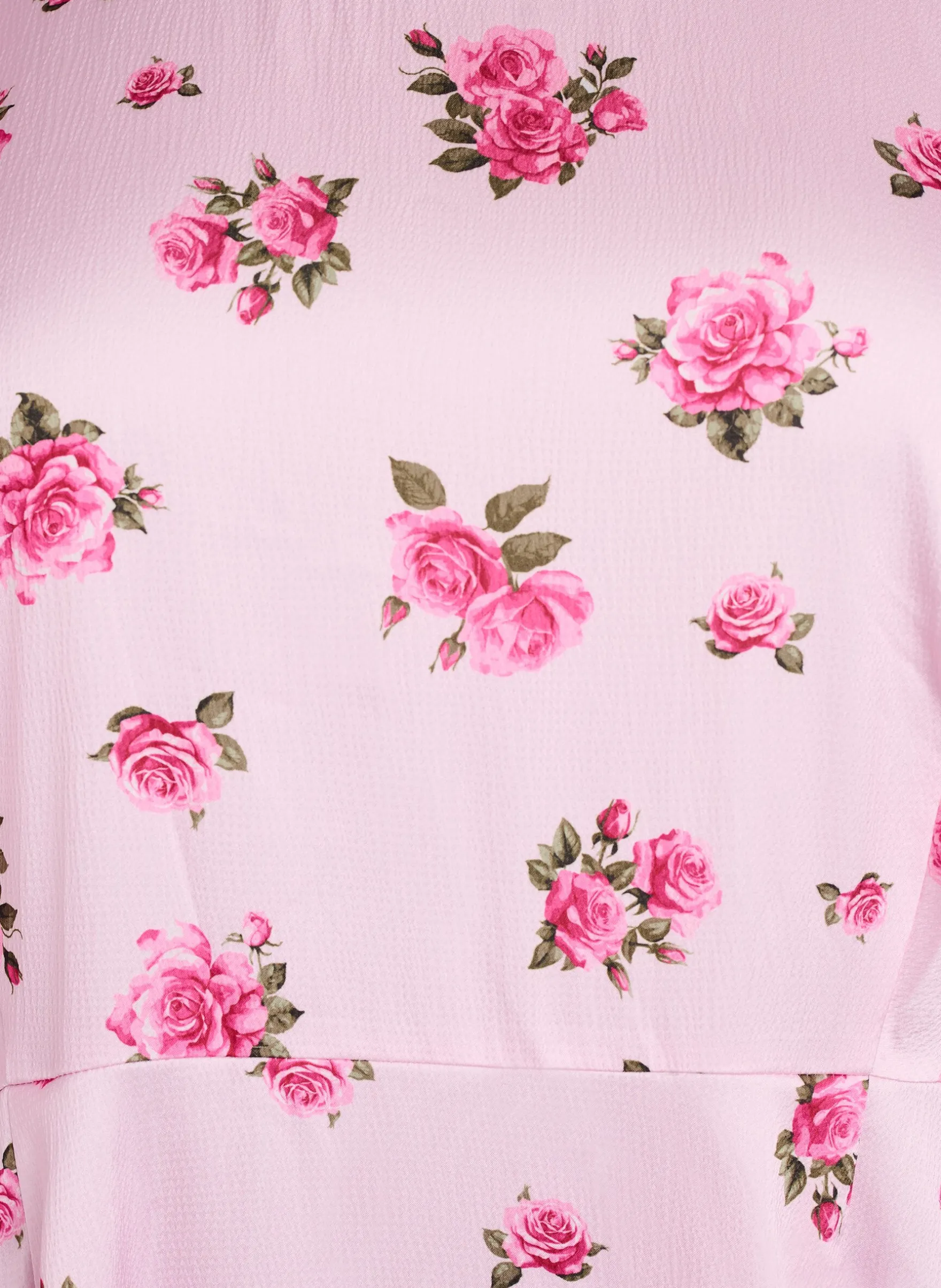 Geblümtes Midikleid mit Puffärmeln