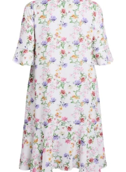 Geblümtes Midi-Kleid mit 3/4-Ärmeln