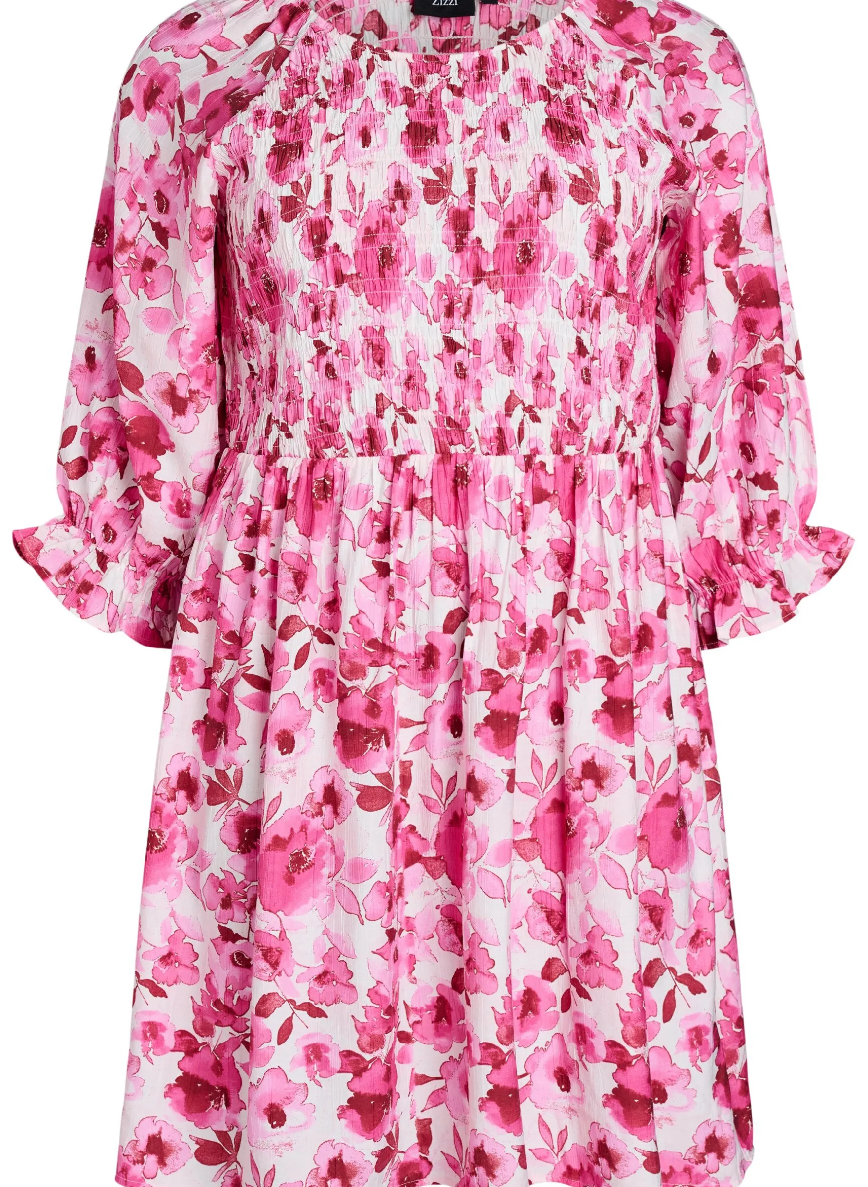 Geblümtes Smockkleid