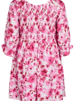 Geblümtes Smockkleid