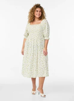 Geblümtes Sommerkleid aus Viskose