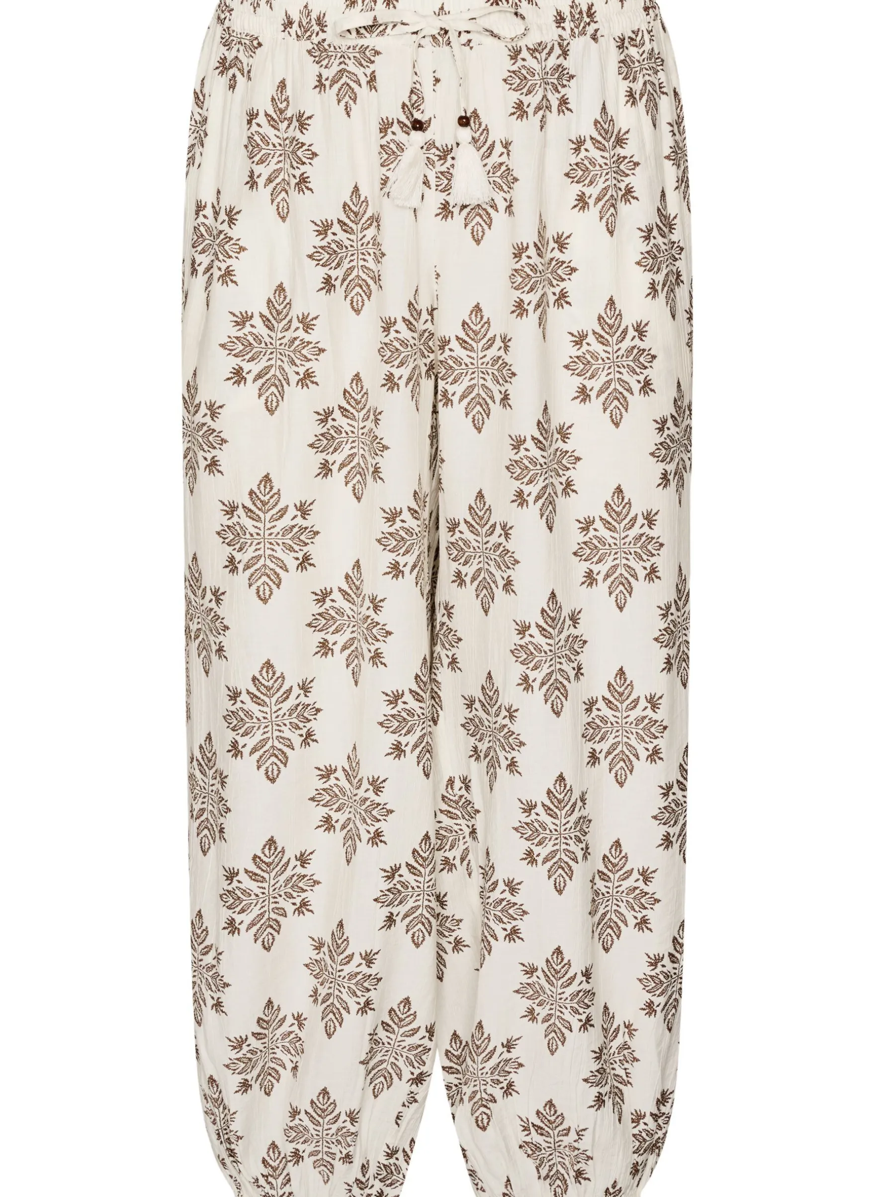 Gemusterte Ballonhose mit hoher Taille