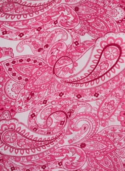 Gemusterte Bluse aus Viskose mit Rüschendetails