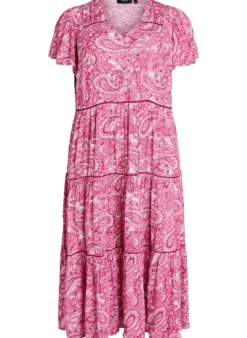 Gemustertes Midikleid aus Viskose