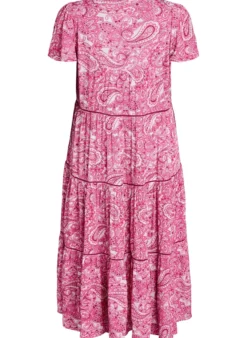 Gemustertes Midikleid aus Viskose