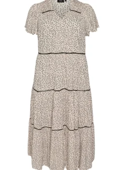 Gemustertes Midikleid aus Viskose