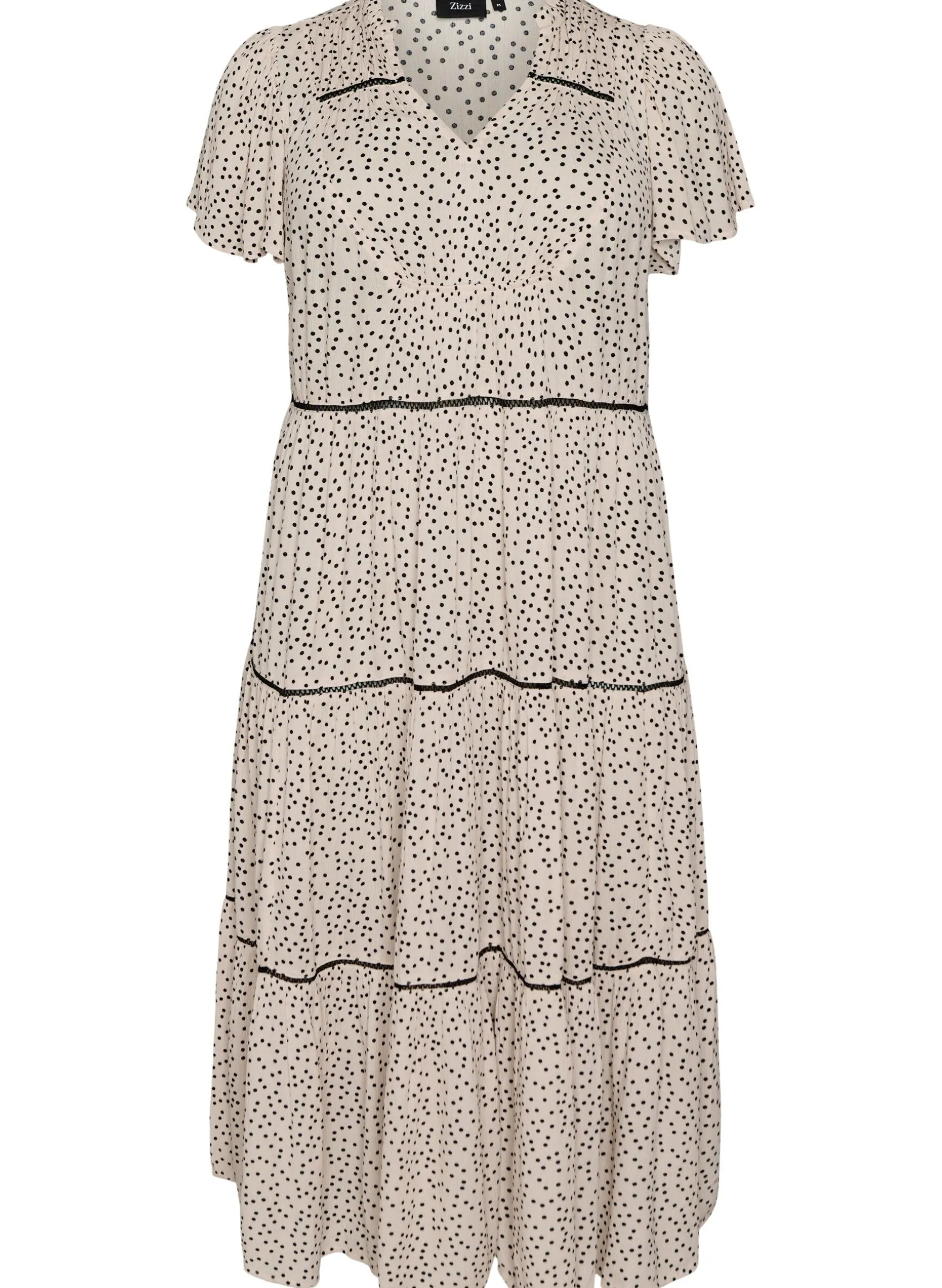 Gemustertes Midikleid aus Viskose