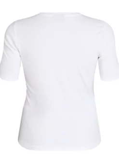 Geripptes Basic-T-Shirt mit Rundhalsausschnitt