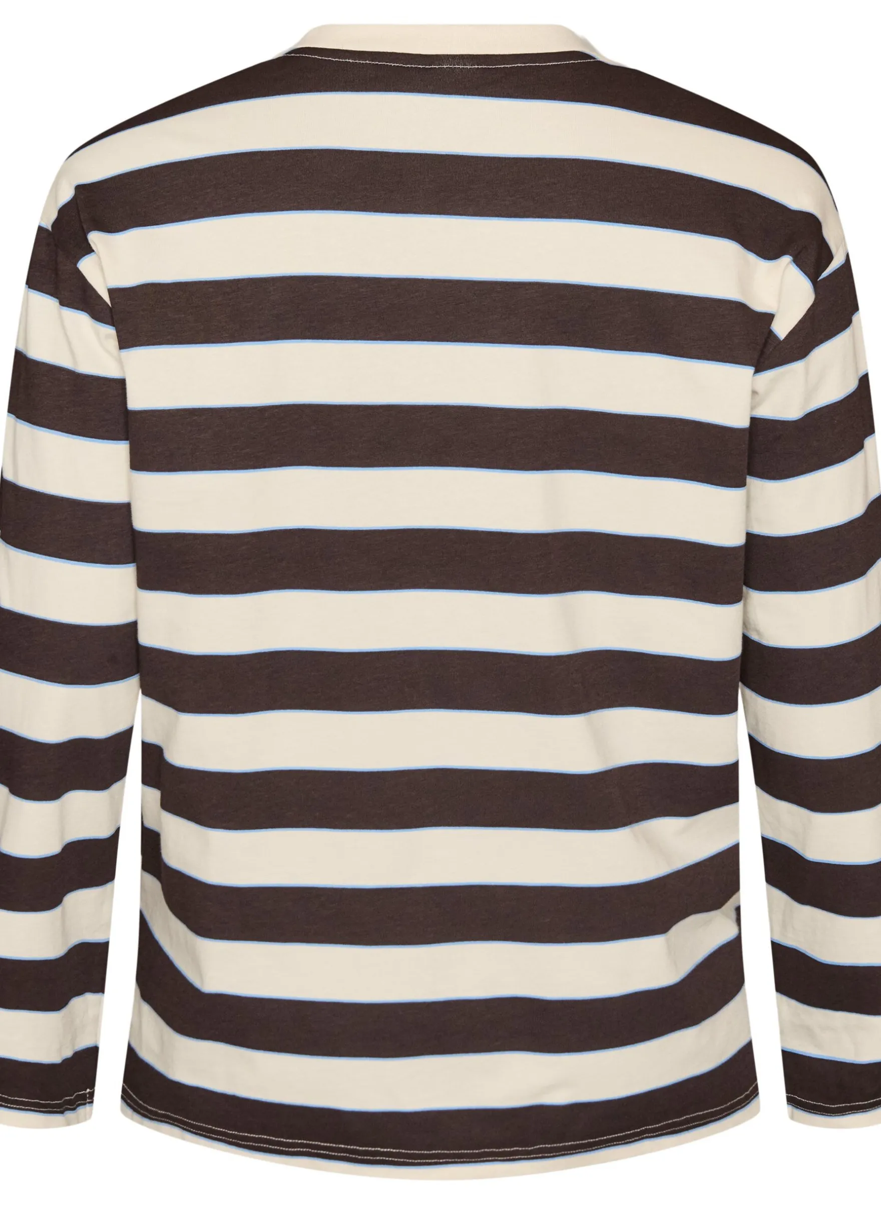 Gestreifte Bluse aus Jersey mit sportlichem Textprint