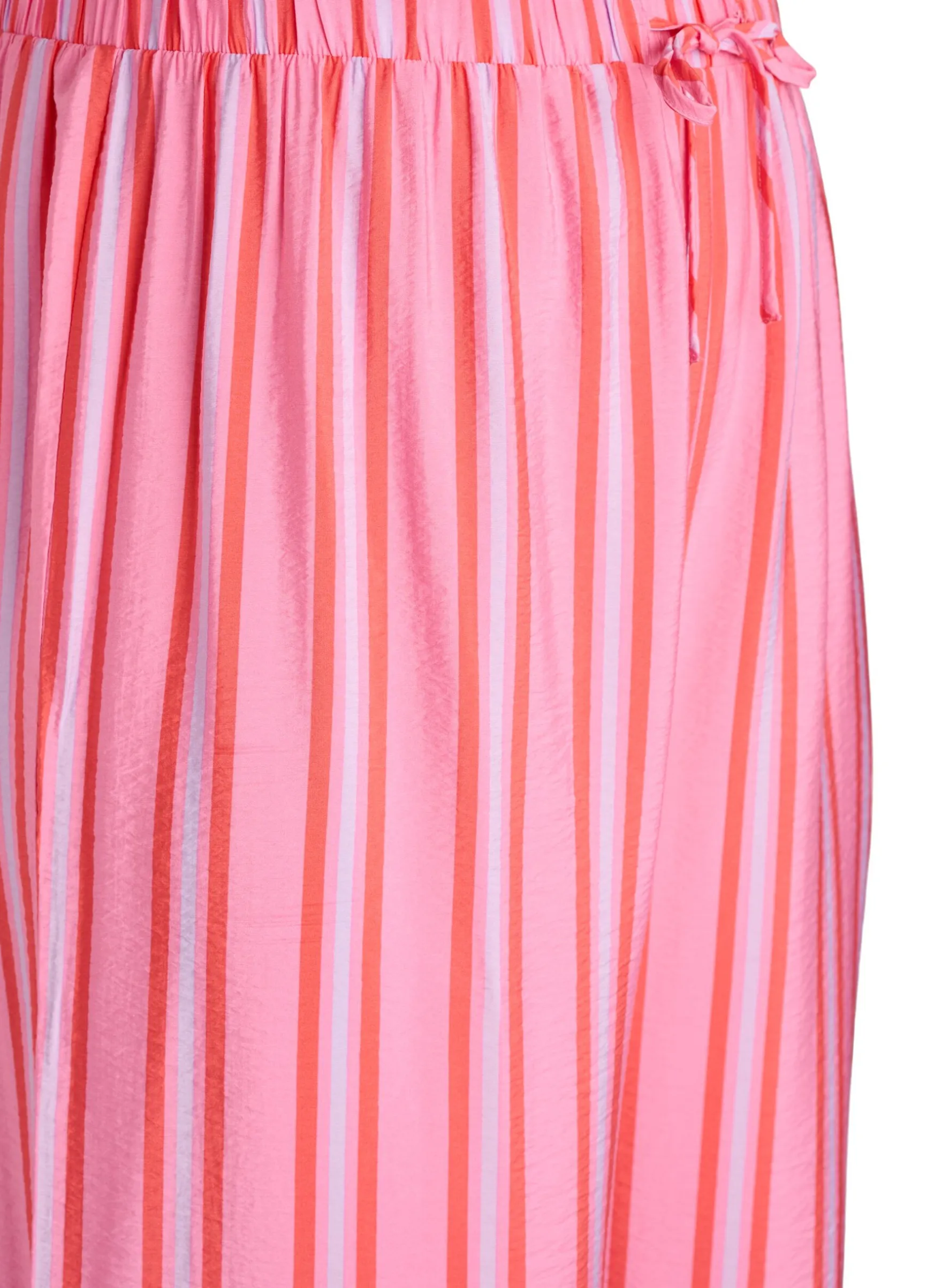 Gestreifte Hose mit hoher Taille und weiten Beinen