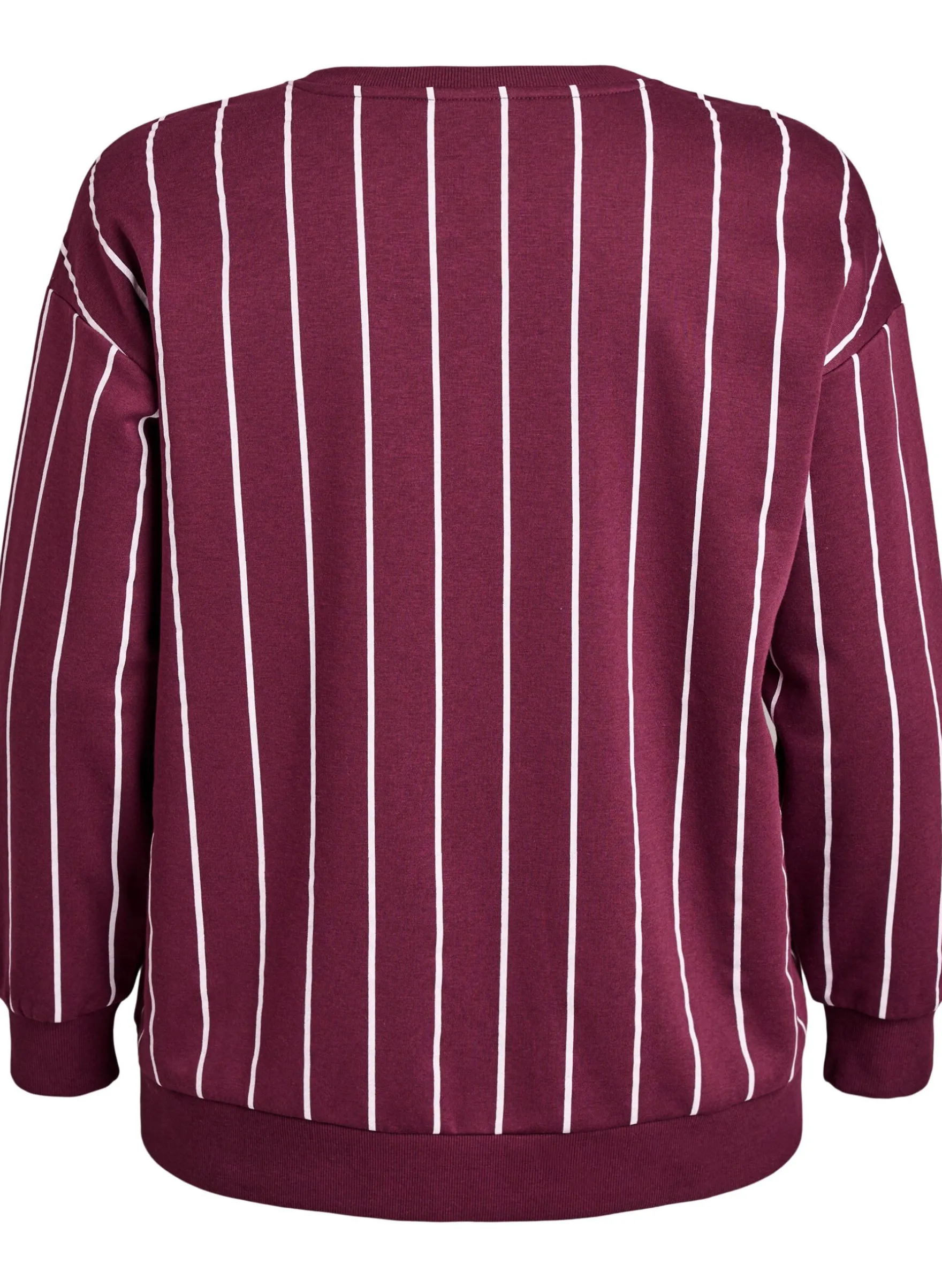 Gestreiftes Sweatshirt mit Textaufdruck