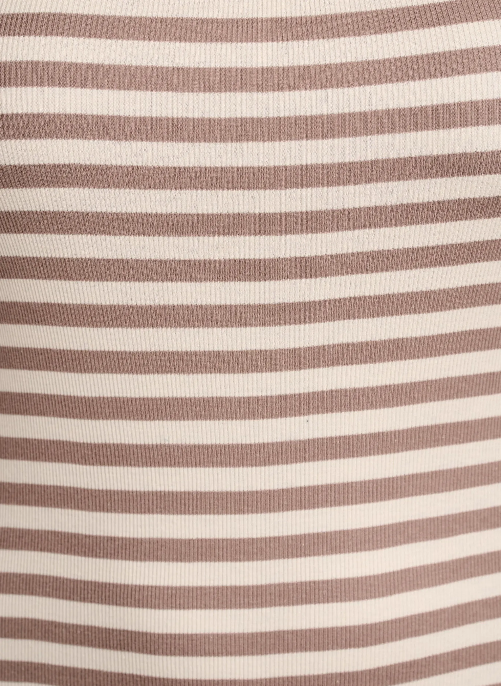 Gestreiftes Top mit Rippstruktur und Spitzen