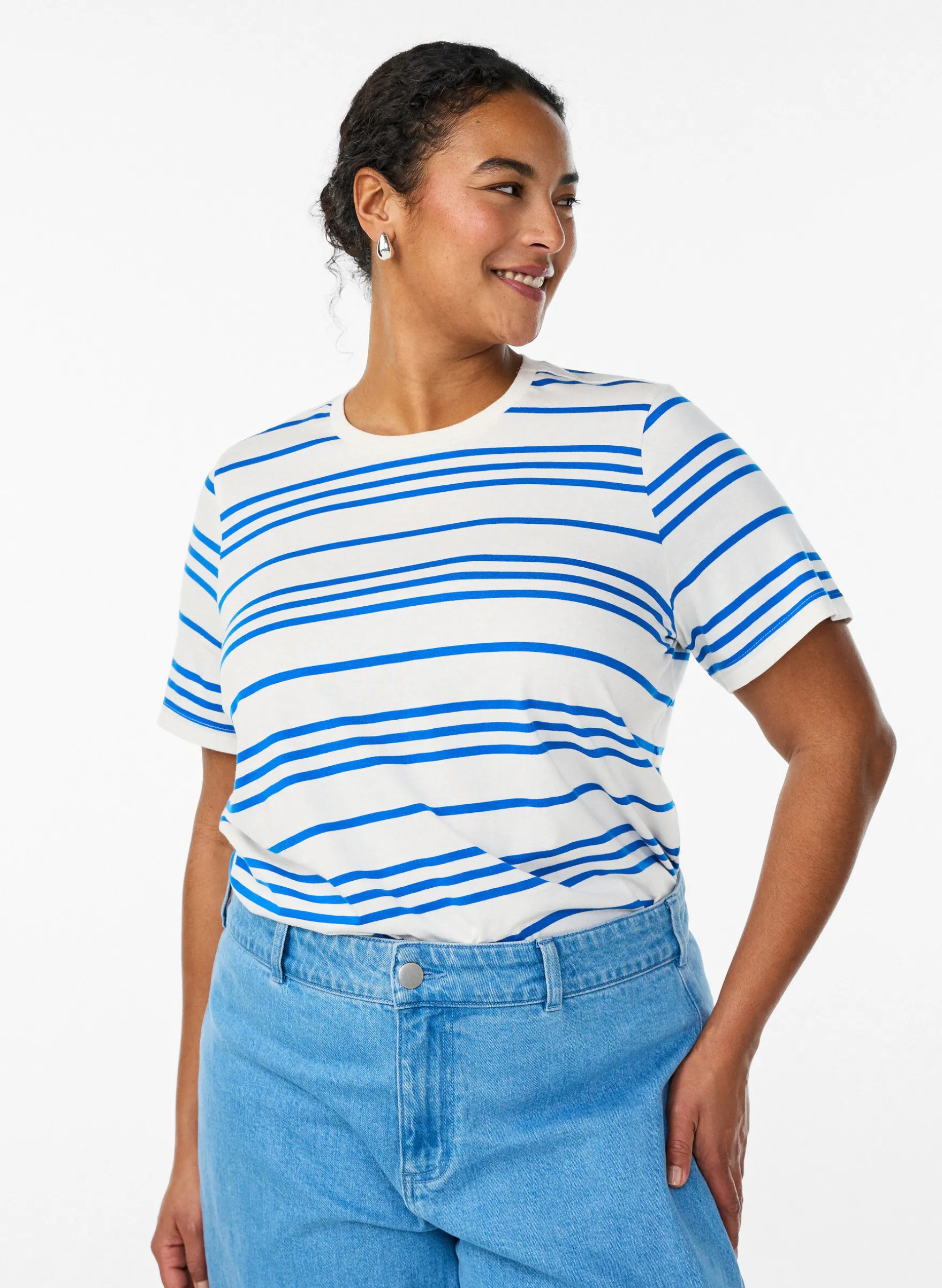 Gestreiftes T-Shirt aus Baumwolle