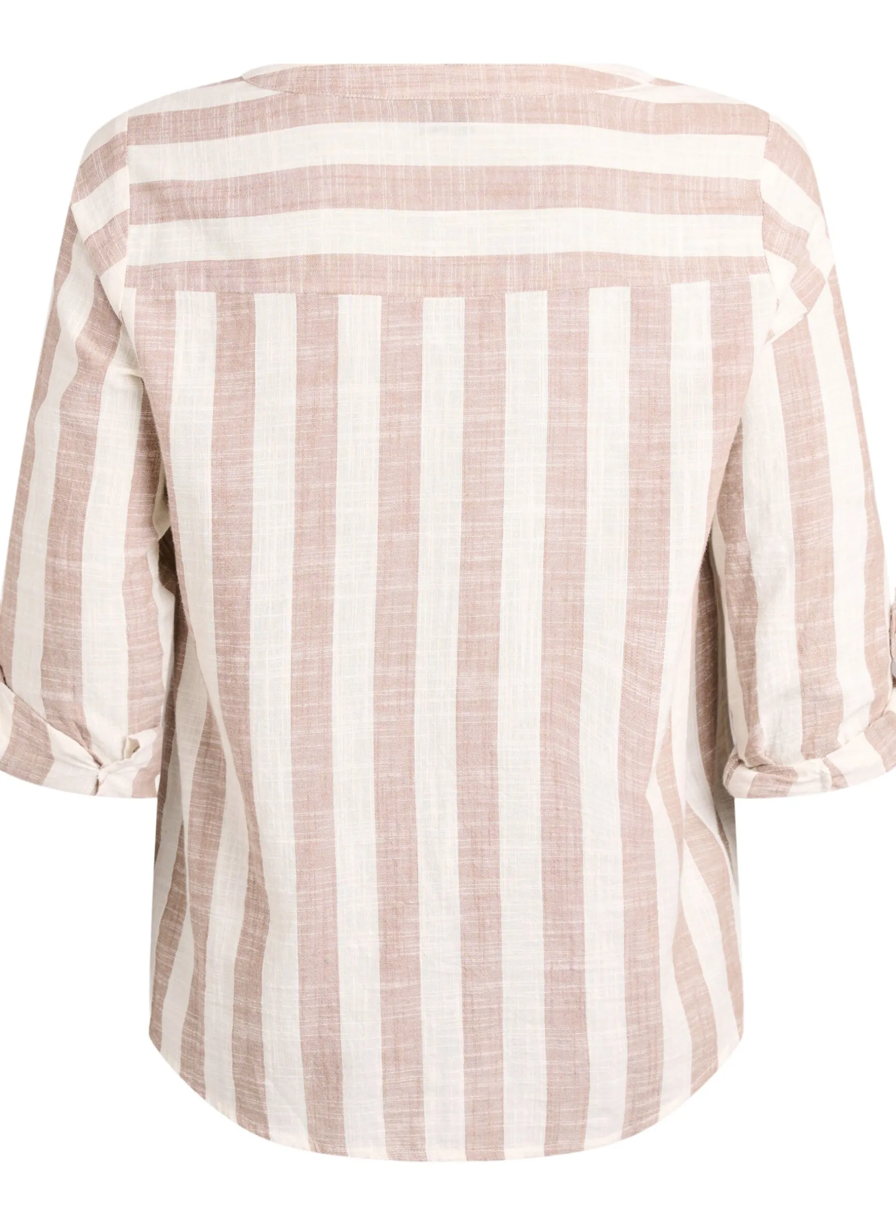 Hemdbluse aus Baumwolle mit V-Ausschnitt