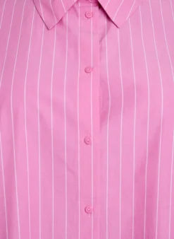 Hemdbluse mit Nadelstreifen und Bindedetail hinten