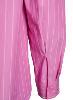 Hemdbluse mit Nadelstreifen und Bindedetail hinten