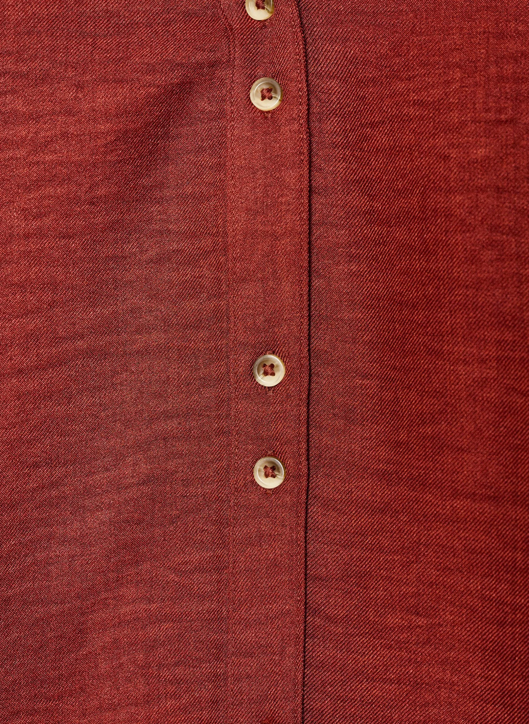 Hemdbluse mit V-Ausschnitt und kurzen Ärmeln