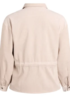 Hemdjacke aus Cord mit Bindegürtel und Taschen