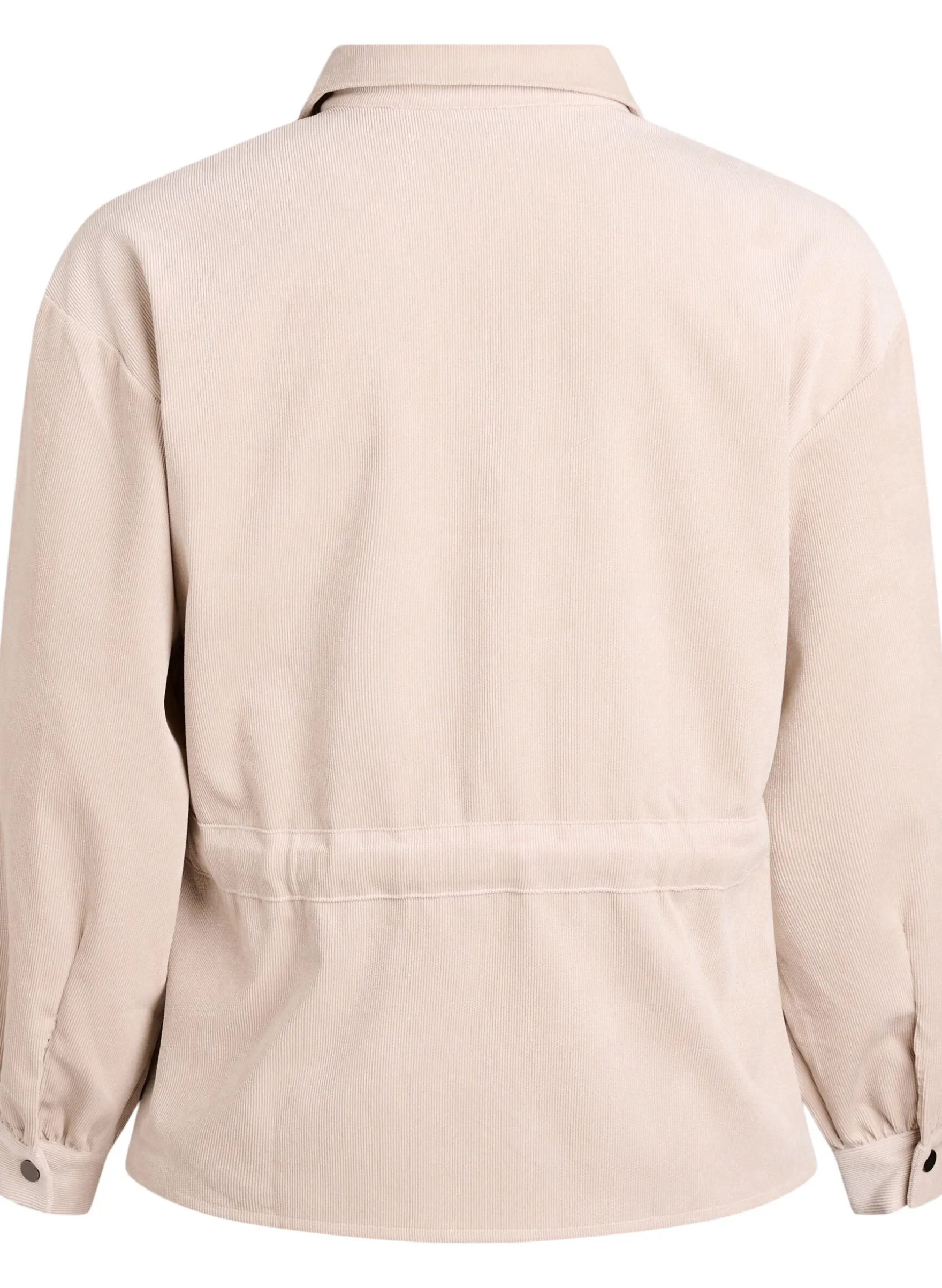 Hemdjacke aus Cord mit Bindegürtel und Taschen