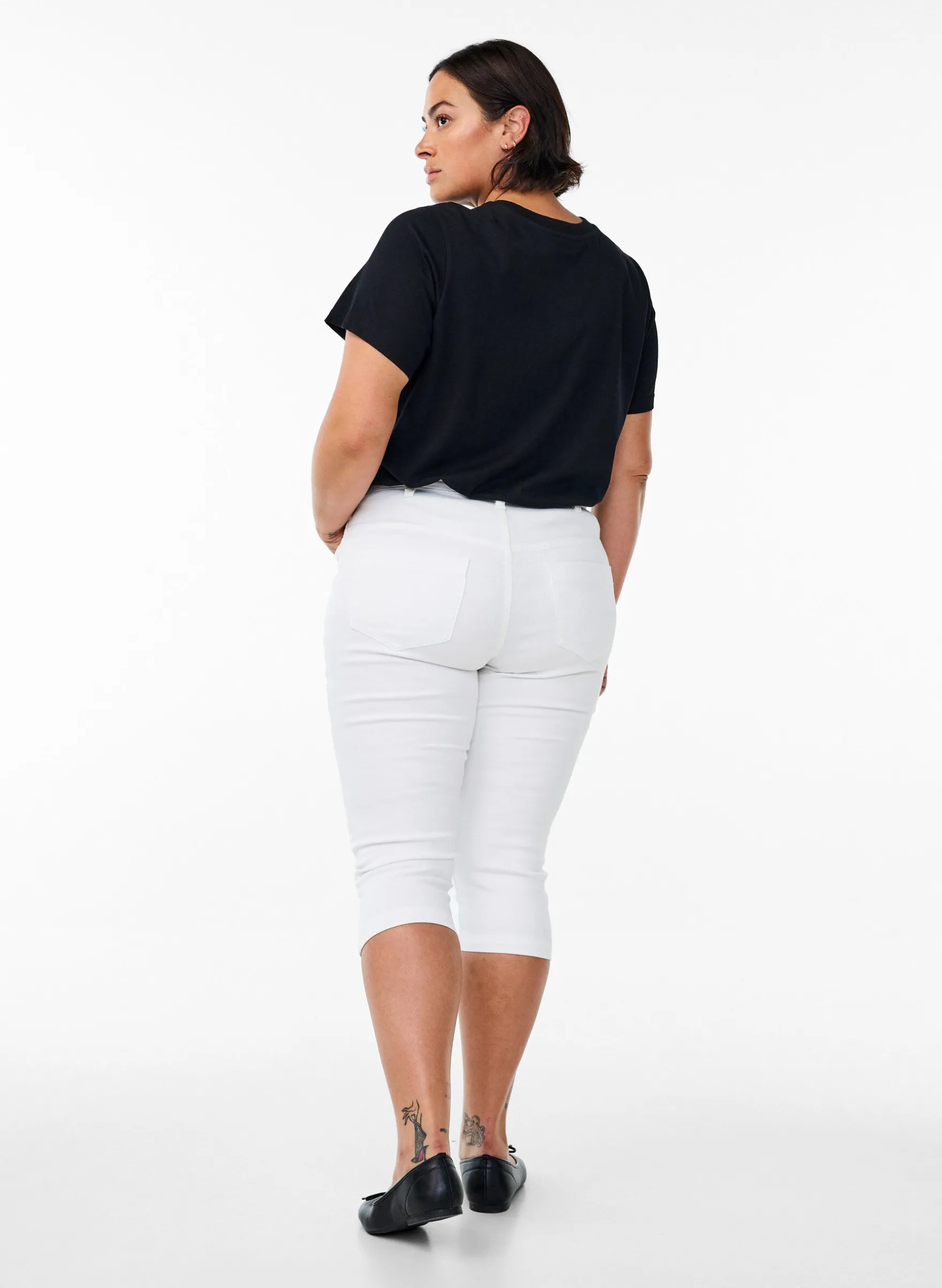 Hoch taillierte Amy Capri Jeans mit Super Slim Fit