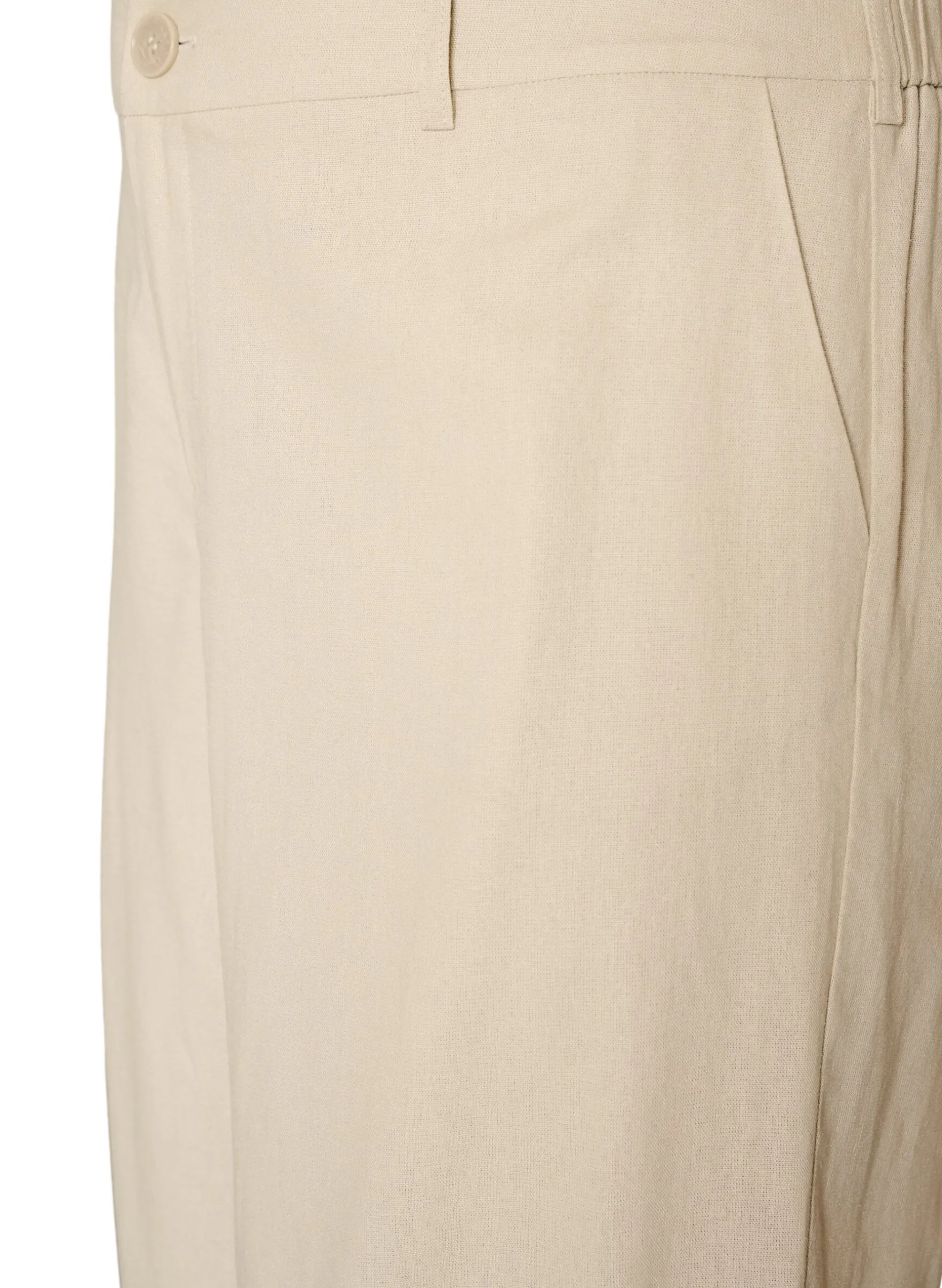 Hoch taillierte Bermudashorts aus Leinen und Viskose