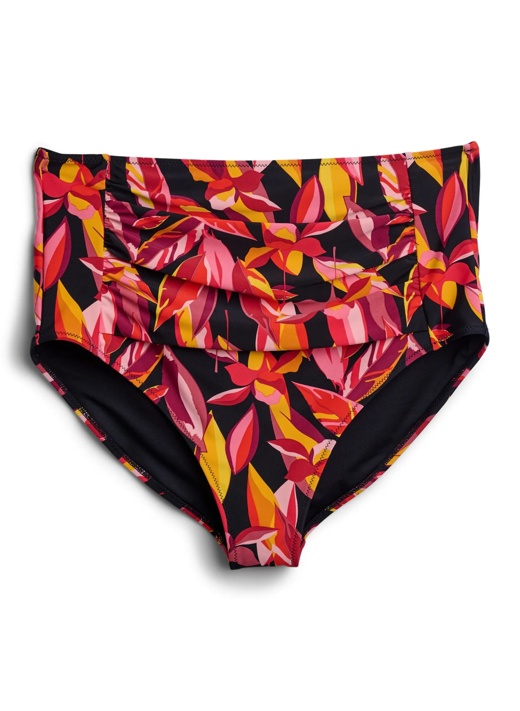 Hoch taillierte Bikinihose mit Print