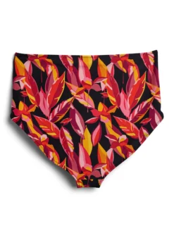 Hoch taillierte Bikinihose mit Print
