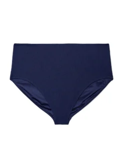 Hoch taillierte Bikinihose mit Struktur