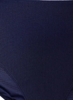 Hoch taillierte Bikinihose mit Struktur
