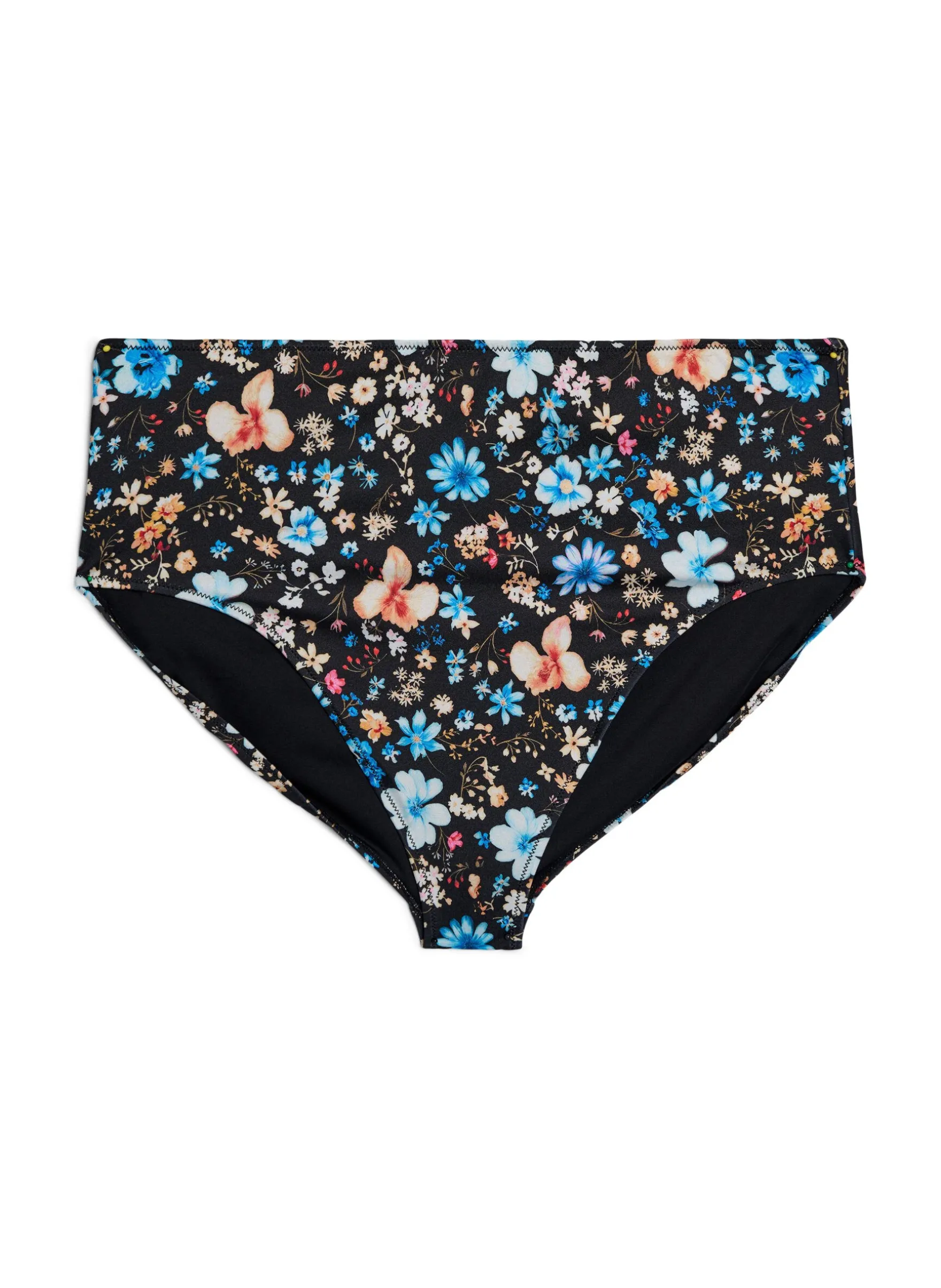 Hoch taillierte Bikinihose mit floralem Muster