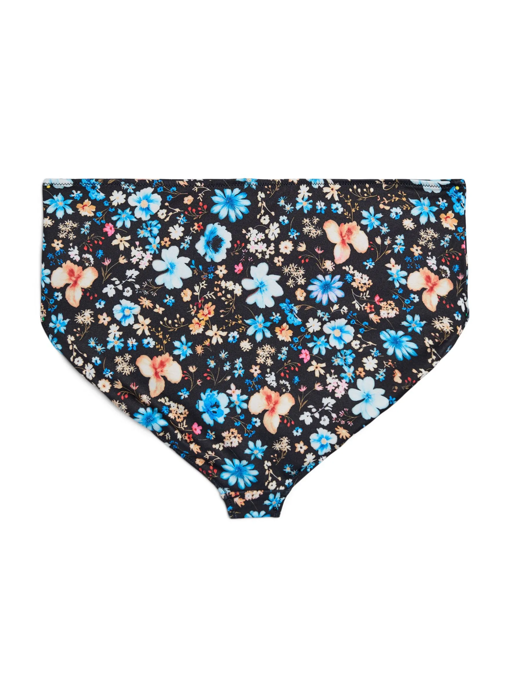Hoch taillierte Bikinihose mit floralem Muster