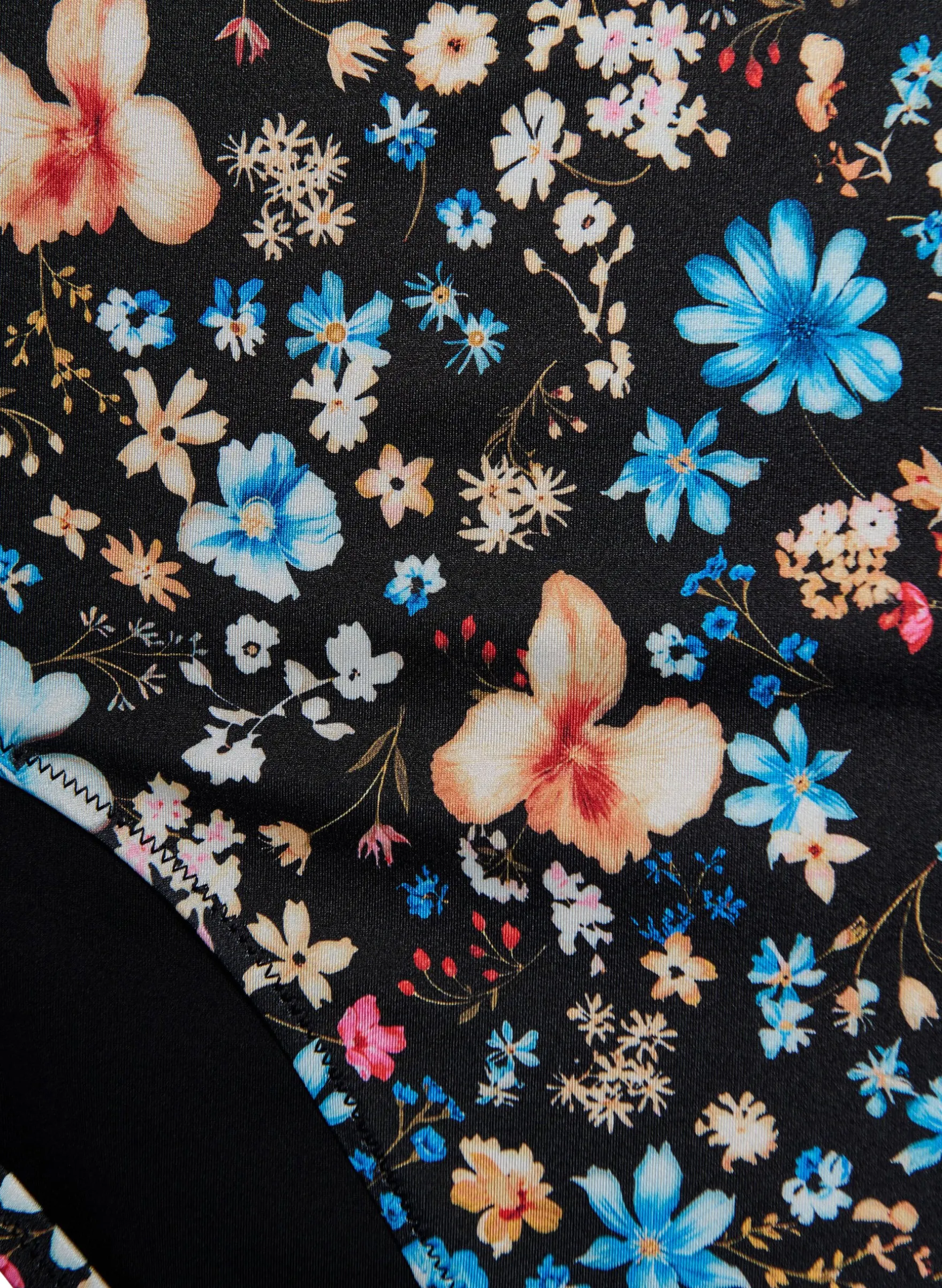 Hoch taillierte Bikinihose mit floralem Muster