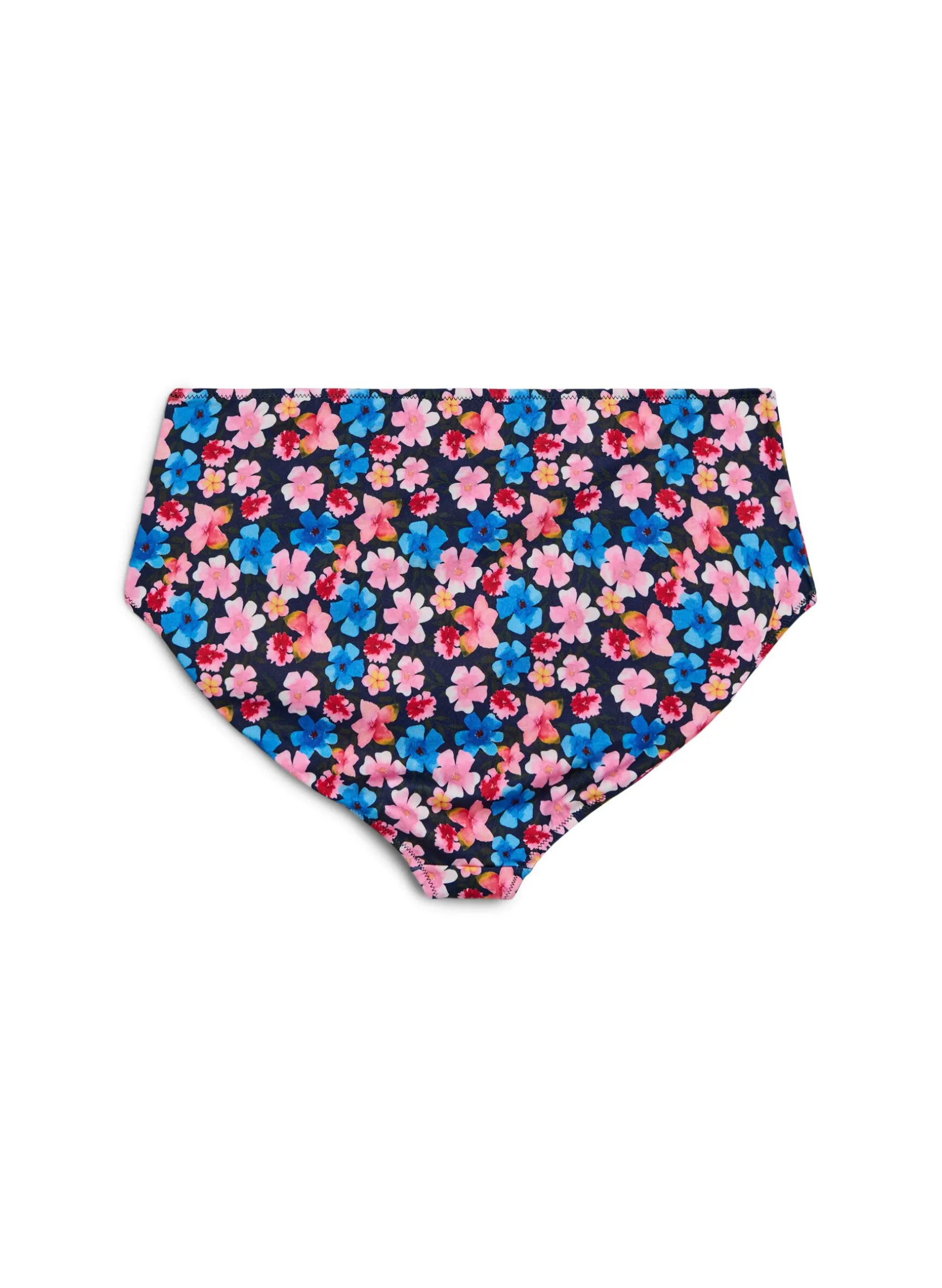 Hoch taillierte Bikinihose mit floralem Muster