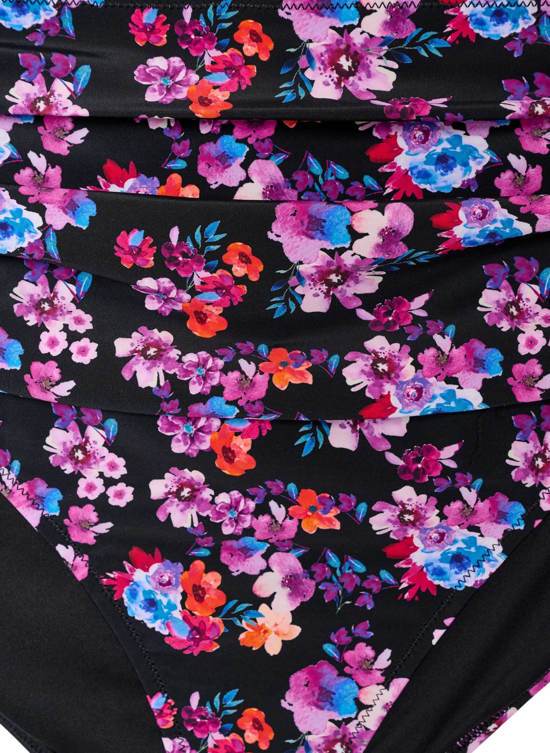 Hoch taillierte Bikinihosen mit Muster