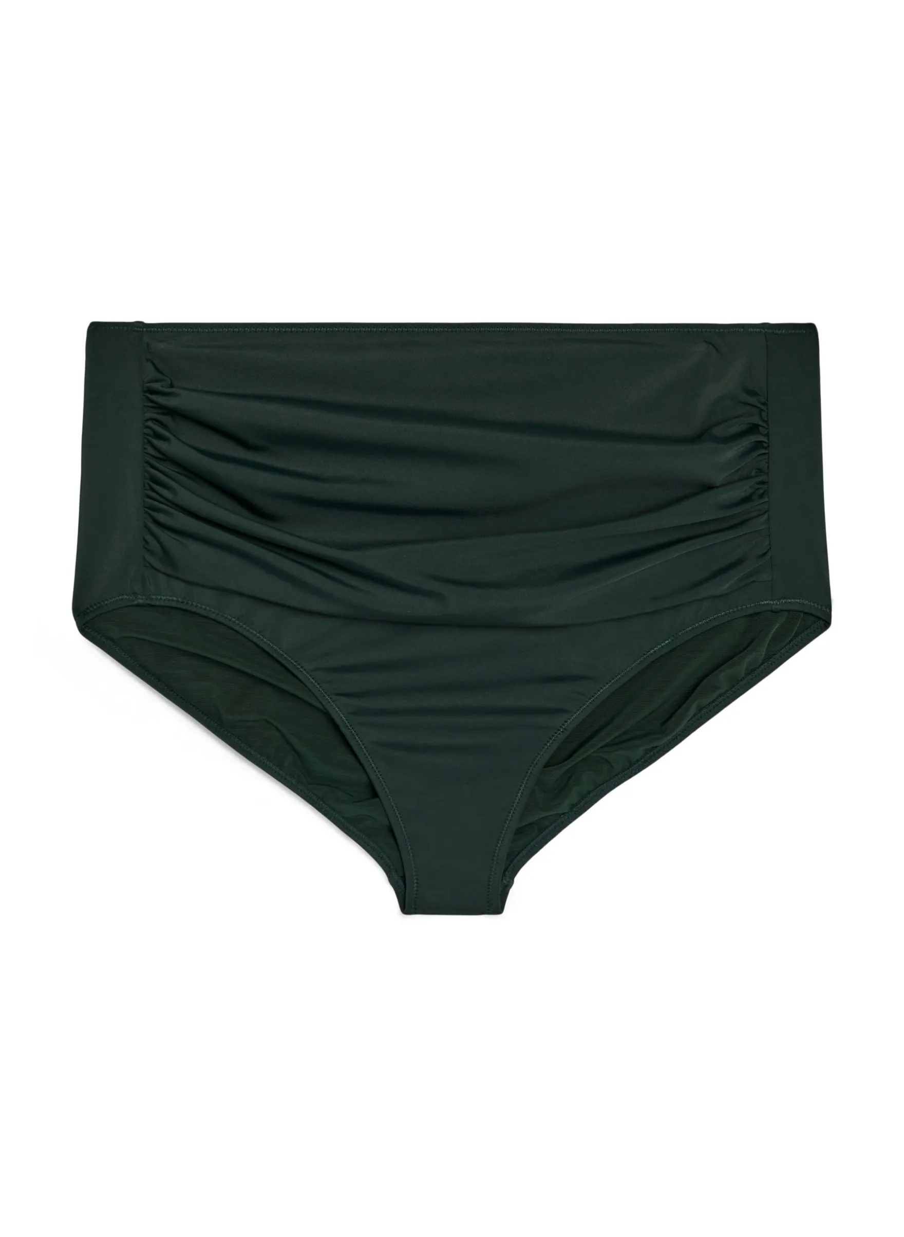 Hoch taillierte Bikini-Slip mit Drapierung