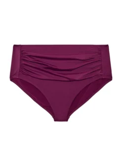 Hoch taillierte Bikini-Slip mit Drapierung