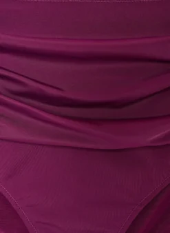 Hoch taillierte Bikini-Slip mit Drapierung