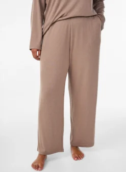 Hoch taillierte Hose aus Jersey mit geradem Bein